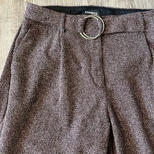 12L Express Burgundy Purple Wide Leg High Rise Pant